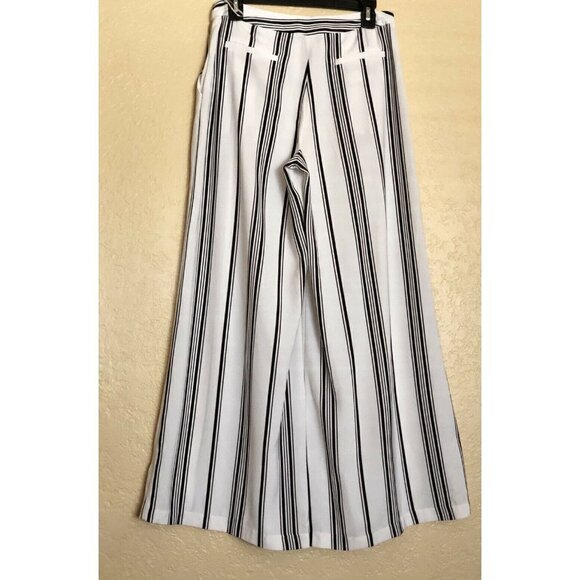 Cameo Womens White Striped Real Talk Wide-Leg Pant - Picture 8 of 12